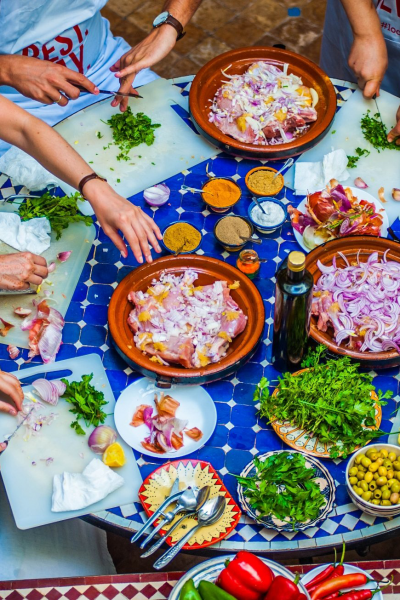 riad saba cooking class activity